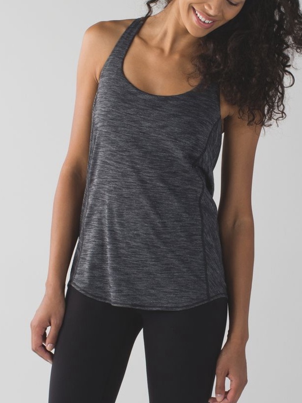 Lululemon Athletica Women’s Wild Tank Heathered Black & Ace Spot Grain Black